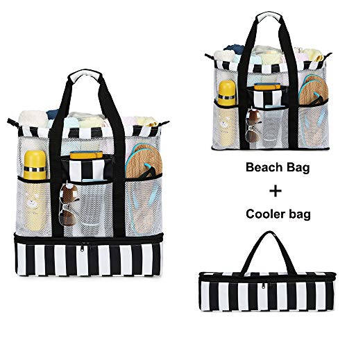 CAMTOP-Beach-Bag-Mesh-Beach-Tote-with-Cooler-Compartment-Oversized-Toy-Tote-Bag-with-Zipper 51rwM1q pAL