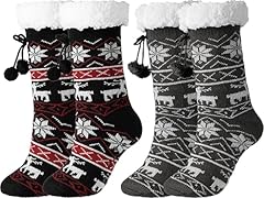 2 Pairs Christmas Black Grey