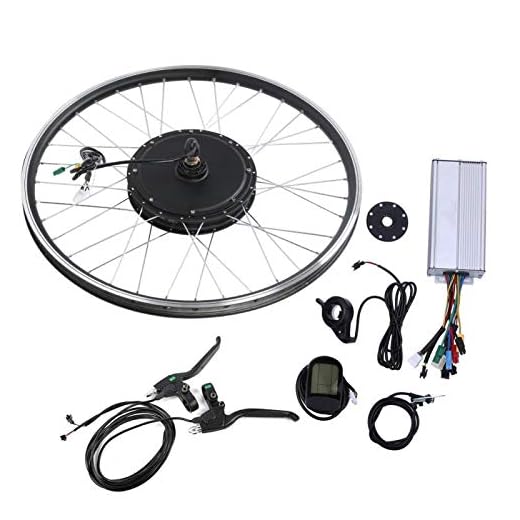 Cykelkonvertering El-kit, Mountain Electric Bike Cykel Bakhjul Omvandlingsdelar 48V 1000W 700 '' LCD-instrumentmätare Främre enhet för idrottare