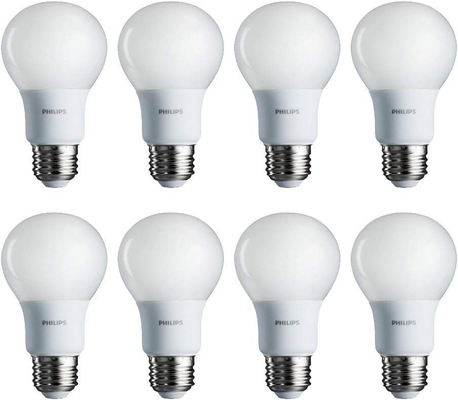 Philips LED Non-Dimmable A19 Frosted Light Bulb: 1500-Lumen, 5000-Kelvin, 14-Watt (100-Watt Equivalent), E26 Base, Daylight, 6-Pack