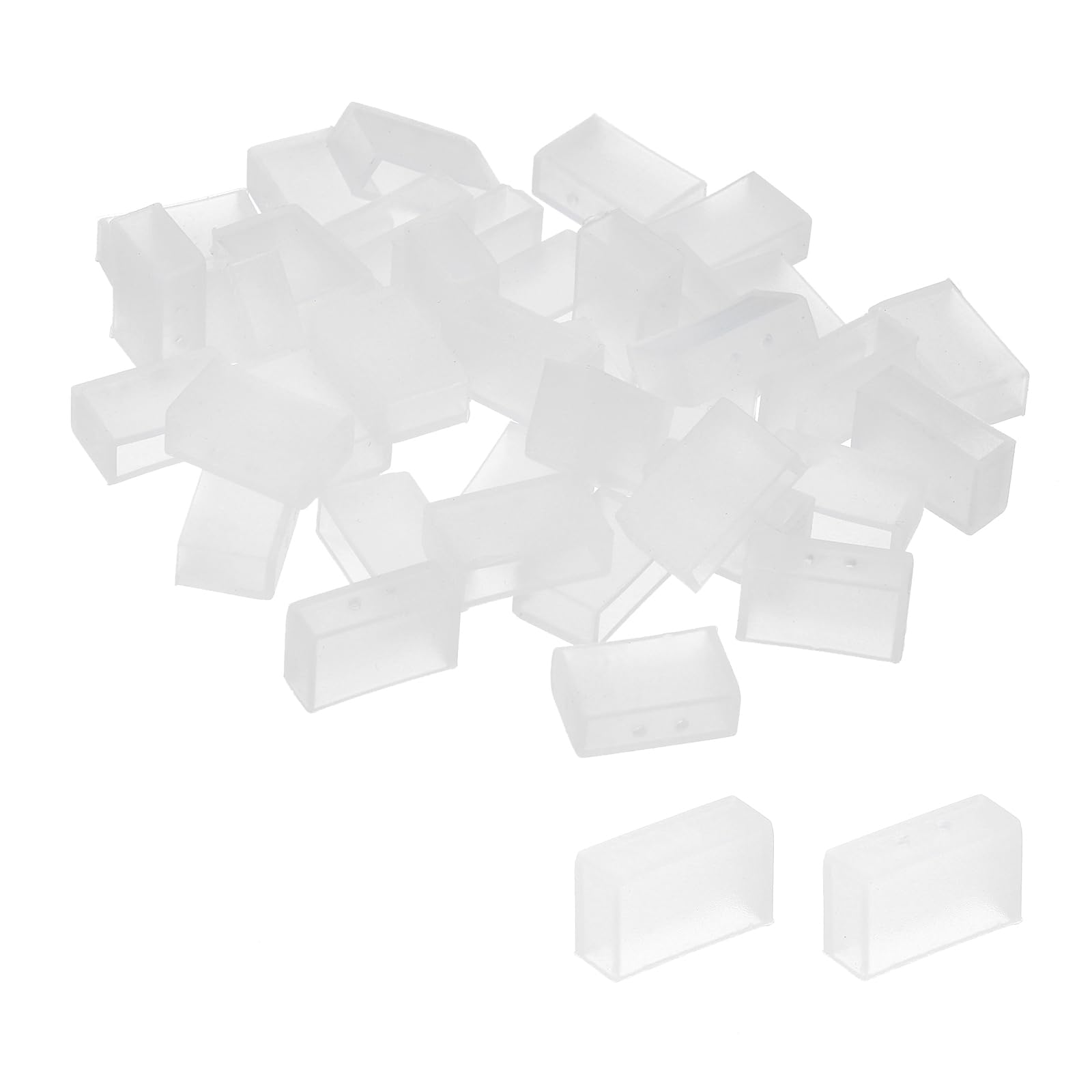 PATIKIL Silicone End Cap Plug Cover for Strip Light 80 Pack IP67 Waterproof Fit 12mm Wide LED Strip Light