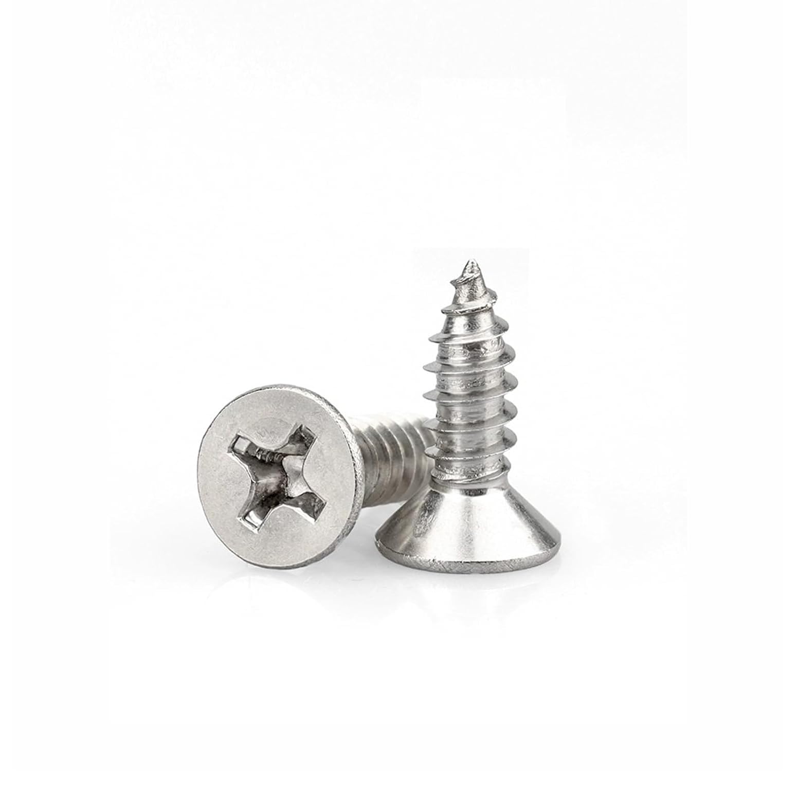 M3x12mm Wood Screws,Flat Head Screws for Wood, Stainless Steel Small Screw,Multi Purpose Screw for Furniture, Woodworking, DIY (100pcs) — image 1