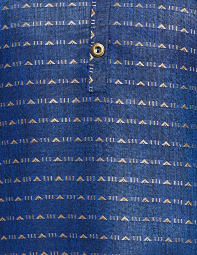 Image of Shiv Textiles Women's Cotton Regular Fit Fashion Kurti (Nikall Blue XL)