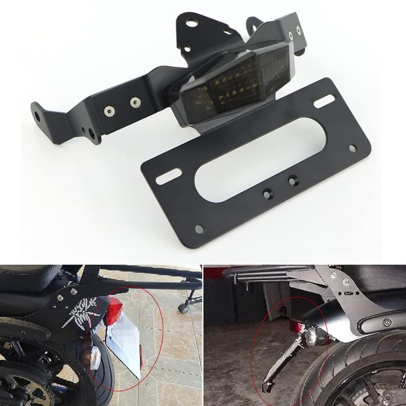 Kennzeichenhalter Motorrad Geeignet for Kawasaki Vulcan S 2015-2021 Vulcan Cafe 2018-2021 Heckschwanz Tidy Fender Eliminator Kit Kennzeichen Kennzeichenhalter Halterung Motorrad Kennzeichenhalter (Co