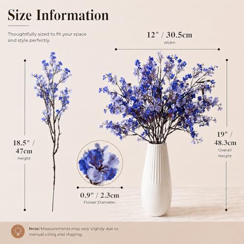 Image of Mandy's 6 Bundles Artificial Shades of Blue Baby's Breath Flowers