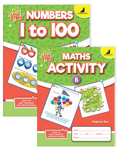 Image of Woodsnipe Number Writing and Maths Practice Books for Preschool Ages 4 to 6 Years| Number Writing 1 to 100 with Tracing, Ample Activity Worksheets on Shapes, Comparisons, Addition, Subtraction & more
