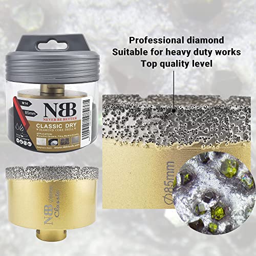 NBB vacuum brazed diamond hole saw with M14, Classic Golden type - Image 3