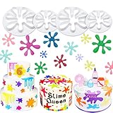 4 PCS Slime Cake Mold Slime Birthday Cake Decorations Slime Theme Party Supplies Slime Queen Cake...