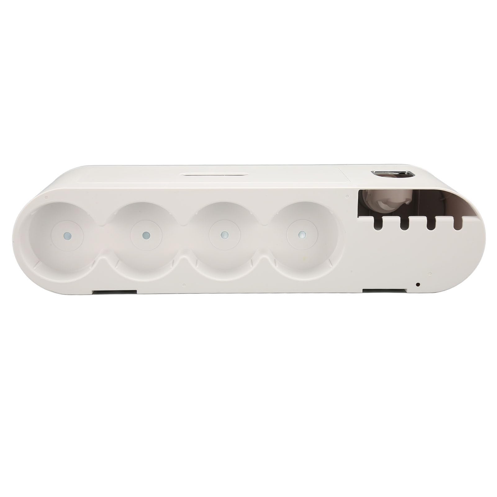 EMUKOEP Soporte Preciso para Cepillos de Dientes, Organizador de Montaje en Pared con Dispensador, Estante de Fácil Instalación para el Hogar, Baño, Material Plástico Que Ahorra Espacio (4 Tazas)
