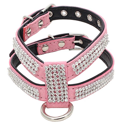 Newtensina Mode Hundegeschirr mit Diamantes Nettes Mädchen Bling Kleiner Hundegeschirr