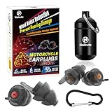 Naiicute Ohrstöpsel Motorrad 2 Paar, Verhindern Gehörschäden Ohrenstöpsel für Motorradfahrer, Fahrrad, Renn, Touring -Verkehr noch hörbar- Wiederverwendbare Silikon Stöpsel, Bequemes Klein Earplugs