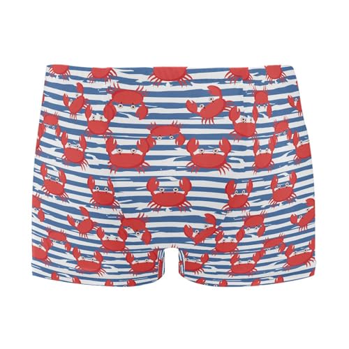 Cute Crab Mens Swim Trunk Swimwear Bathing Suit Swim Brief Square Leg Board Short S B0404069
