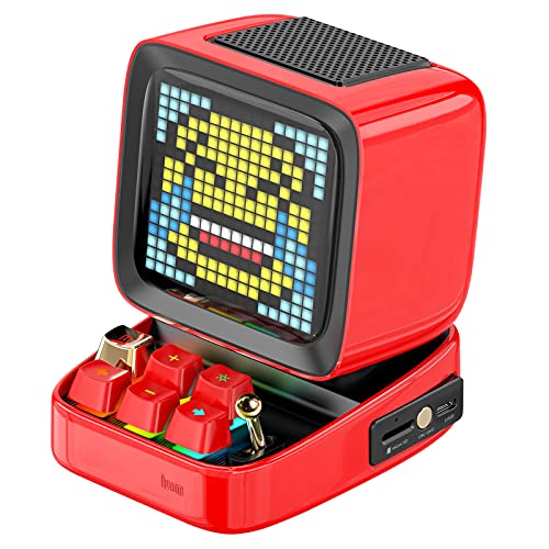 Product Image of the Divoom Ditoo Retro Pixel Art Game Bluetooth Speaker with 16X16 LED App Controlled Front Screen (RED)