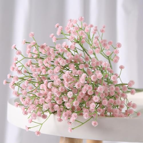 Image of Art Street Babys Breath Pink Flowers Artificial Gypsophila Bouquets Flowers | New Year Mothers Day Gifting, Faux Flowers for Vases | Decoration Items for Living Room| Set of 3 (Size: 14 Inch)