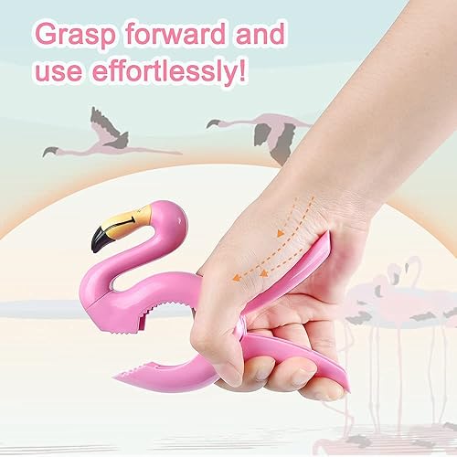 Miniatura 2 de Sopito - Clips para toallas de playa, tamaño gigante, para sillas de playa, crucero, patio y accesorios de piscina, juego de 4 (loro flamenco rosa y