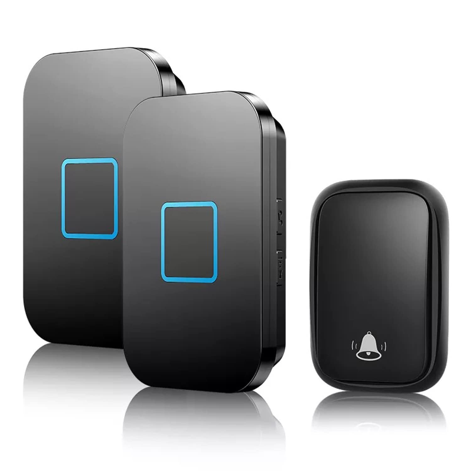 TriLine Self-Powered Wireless Doorbell, Waterproof Cordless Chime, No Battery Required Door Bell Kit with 150M Range LED Indicators, 500 ft Remote 5 Volume Levels 60 Melodies