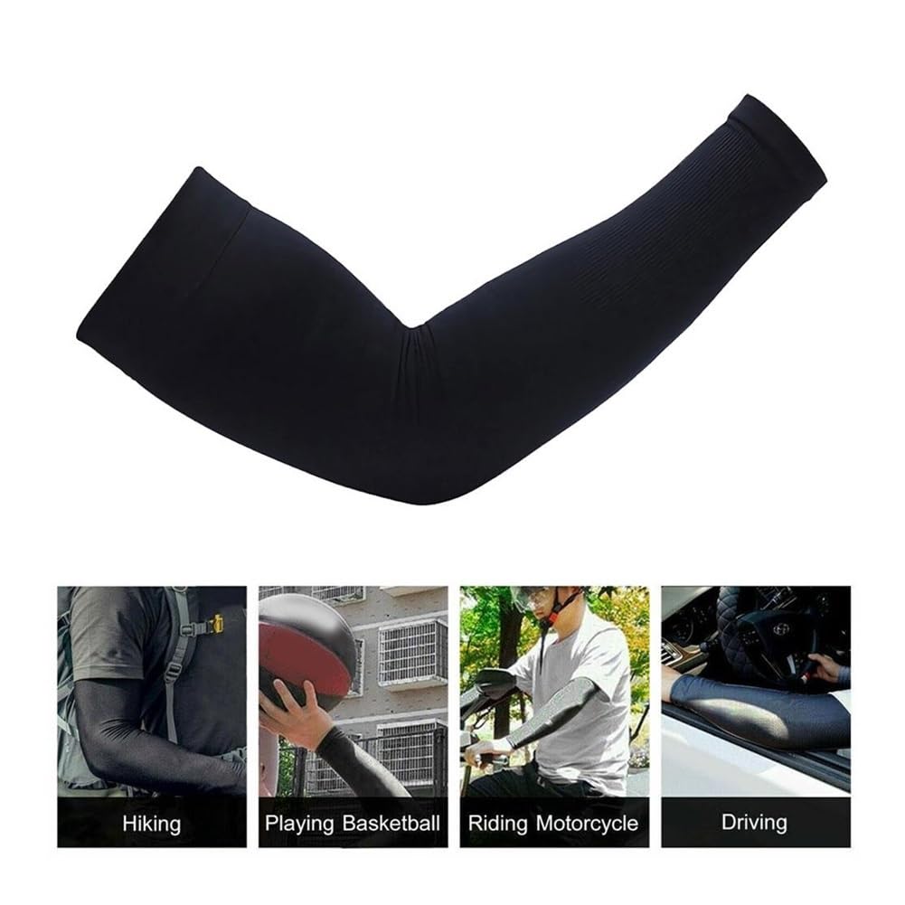 Mangas de protección solar de verano de seda de hielo para hombre, talla grande, protección de brazos, protección UV, mangas de brazo de secado rápido