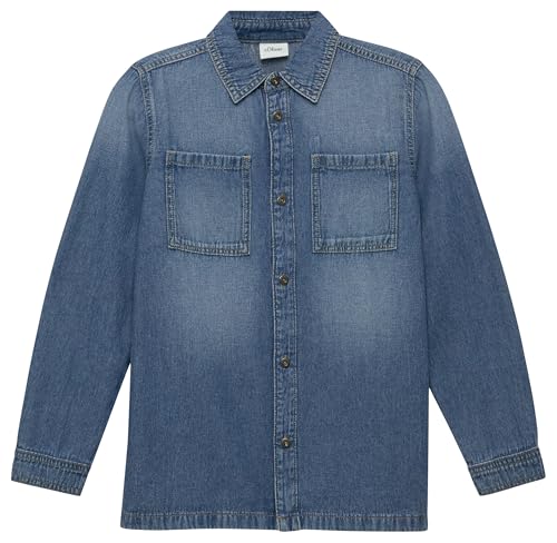Chemise en jean garçon 2175722 aux finitions soignées en toile premium