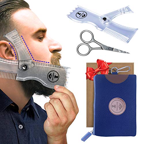 Manecode Beard Shaping Tool - Grooming Kit for Men - Lineup Guide or