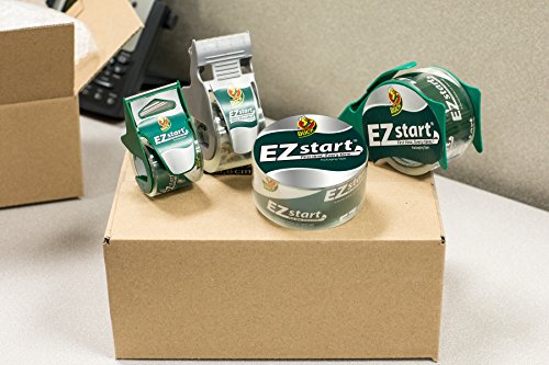 Image of Duck 299002 Brand EZ Start Packaging Tape Clear, 60 Yards /Roll (Single) (Pack of 2)