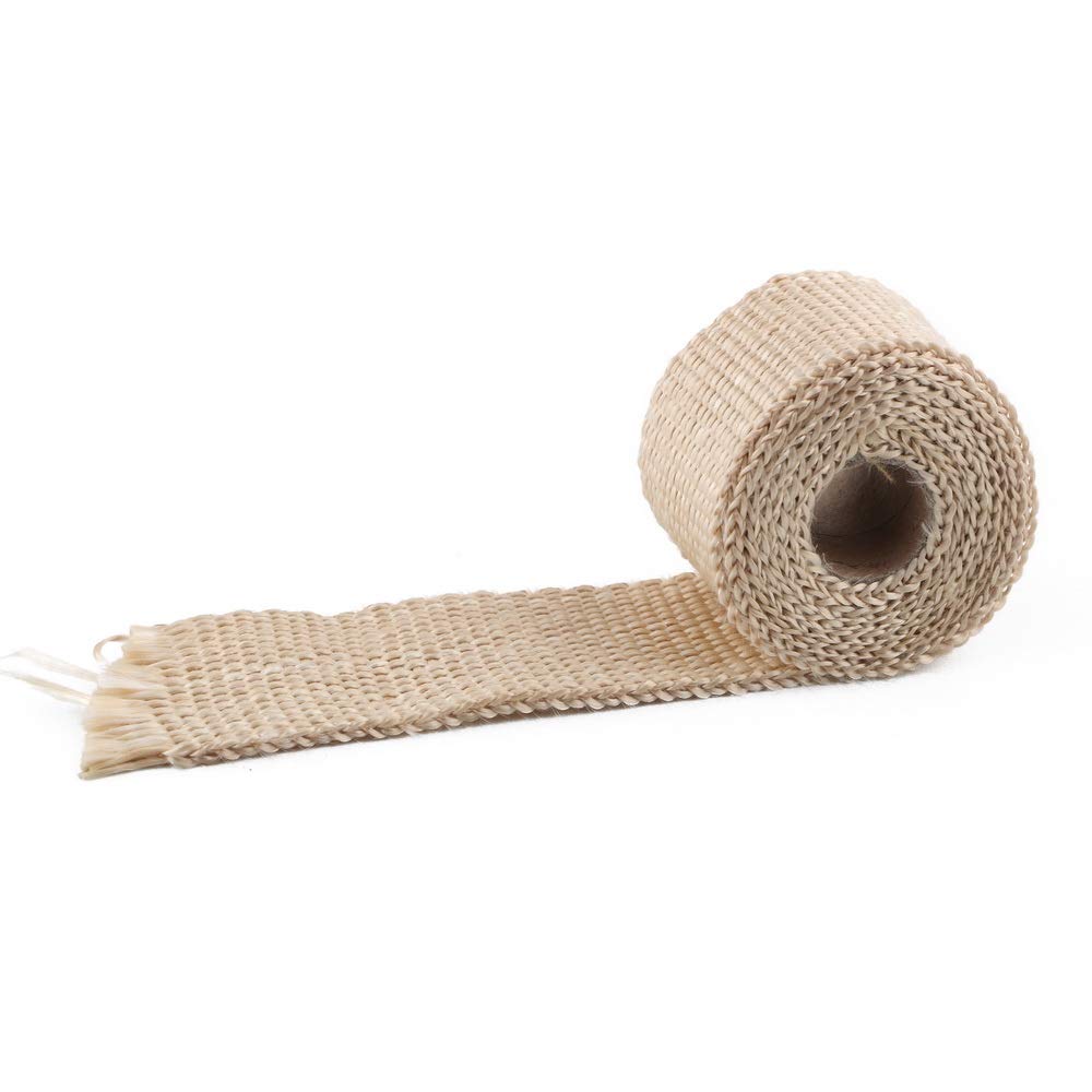 Bande Thermique Échappement 5M X 50mm - Ruban Isolant Titane Fibre De Verre Haute Température + 3 Colliers