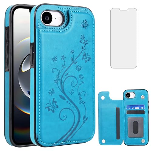 Coque pour iPhone 16E YHSKCK Asuwish Bleu housse silicone rigide