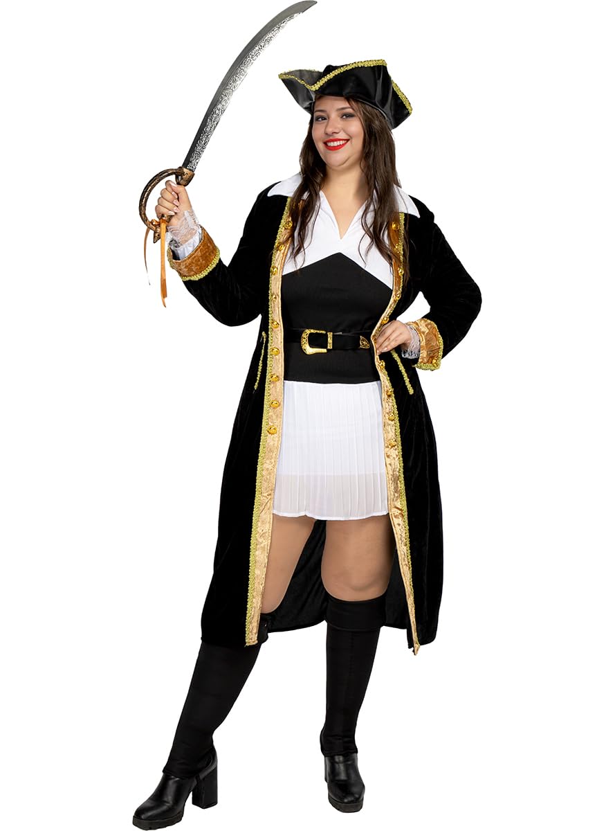 Funidelia | Déguisement Pirate Deluxe Collection Colonial Pour Femm Corsair Boucanier Deguisement Pour Adultes Et Accesso Amz B08