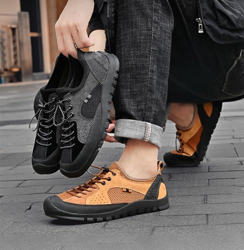 Men's Fashionable Hollow Breathable Mesh Hiking Shoes Classic Lightweight and Breathable Hiking Sneakers Comfortable Outdoor Travel Sports Shoes2