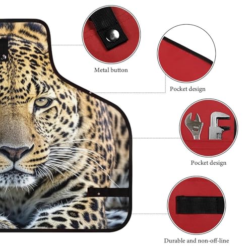 Delantal laboral leopardo africano con hebilla rápida miniatura 3