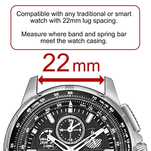 Carterjett Quick Release Watch Band 22Mm - Extra Large Olive Nylon Nato Straps Compatible Samsung Gear Galaxy S3 Classic Frontier Moto Pebble Fossil Smartwatch Traditional 22 Mm (L/Xl Olive) #TOP4