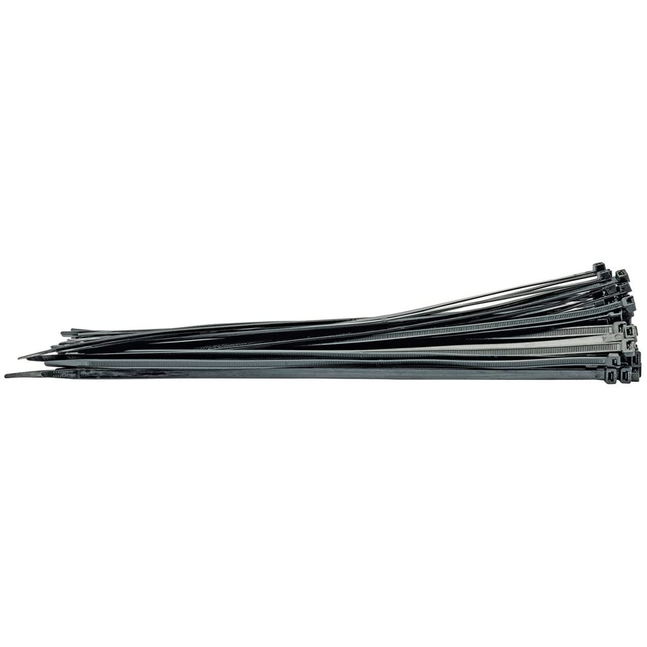 Draper 70408 Nylon 8.8 x 500mm Black Cable Ties (100 Pieces)
