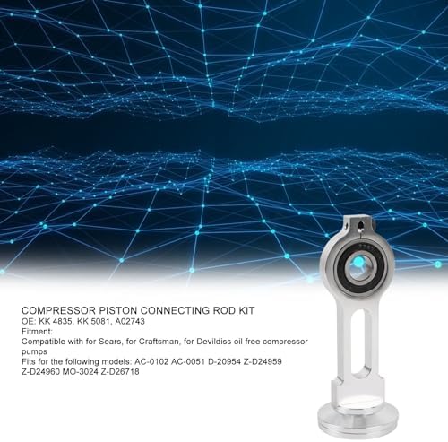 KK-4835 Compressor Piston Kit, Connecting Rod Replacement KK-4835 Air Compressor Piston Kit, Compressor Maintenance Kit for Sears Oil Compressor Pumps