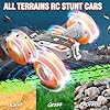 51rwrwlhqtl - Remote-Control-Car-Stunt-RC-Car, New Upgraded 2.4Ghz 4WD Double-Sided 360° Rotating RC Crawler with Headlights & Wheel Lights, RC Truck Toy Cars Gift for Kids Boys and Girls Aged 6-12