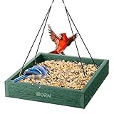 iBorn Platform Bird Feeder Tray Bird Feeders for Outdoors...