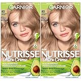Garnier Hair Color Nutrisse Nourishing Creme, 82 Champagne Blonde (Champagne Fizz) Permanent Hair Dye, 2 Count (Packaging May Vary)