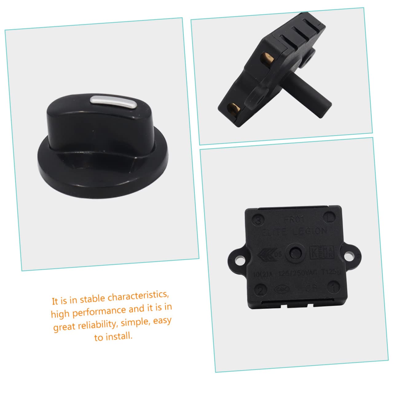 SEWACC 2Sets Heater Rotary Knob Speed Control Switch Speed Fan Speed Selector for Heaters Fans Humidifiers Compact Practical Replacement