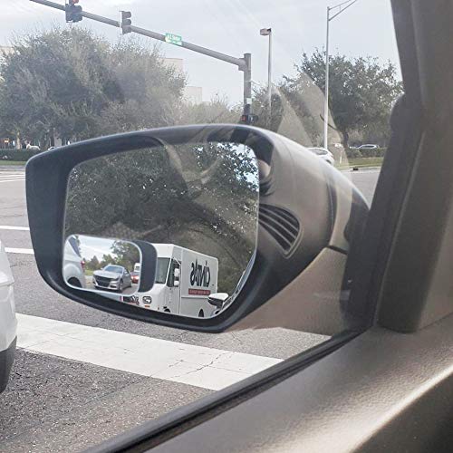 Espelho de ponto cego retangular, vara sem moldura de vidro HD no espelho retrovisor convexo amplo a