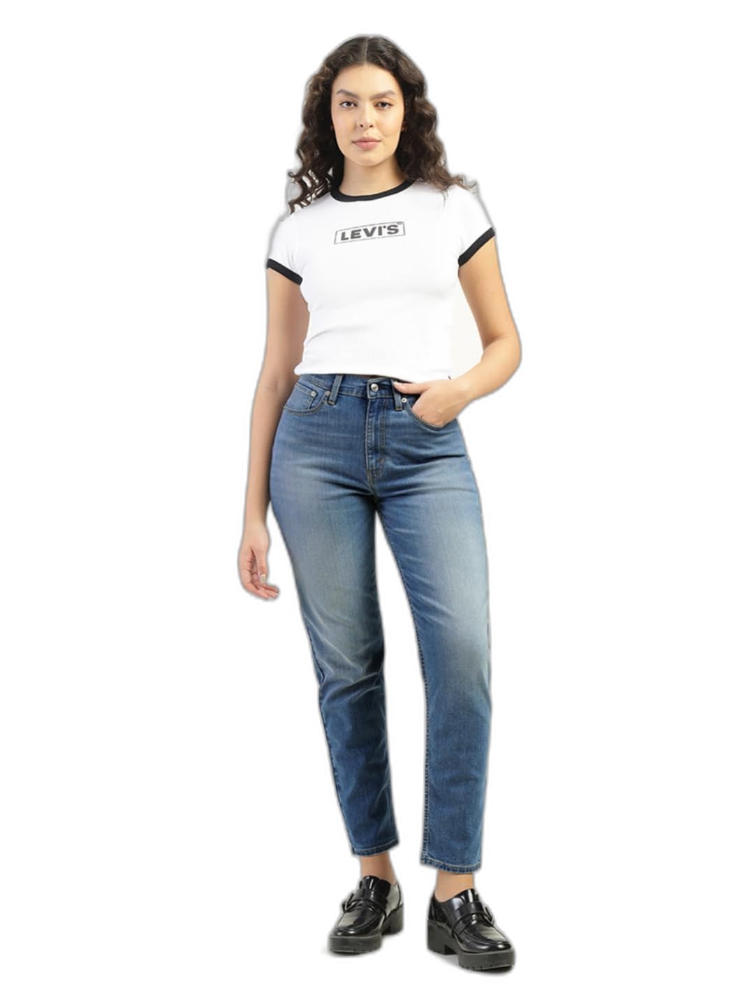 levi's Women's Mid Rise Relaxed Tapered Fit Light Blue Jeans-picture-42