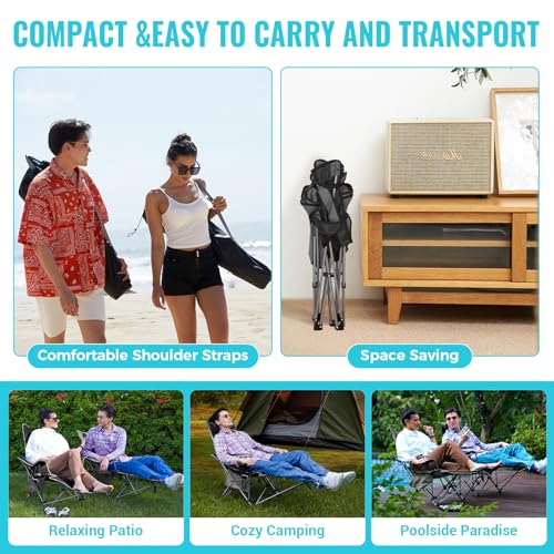 WEJOY 2-in-1 Reclining Camping Chair with Footrest の商品画像 6