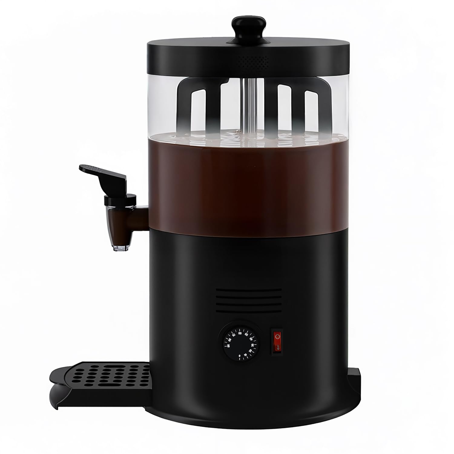 H.Koenig SHK900 Dispenser di cioccolata calda, 1200W, acciaio inox, recipiente rimovibile da 6 L, termostato regolabile, funzione mantenimento in caldo, sistema salvagoccia, parti adatte lavastoviglie