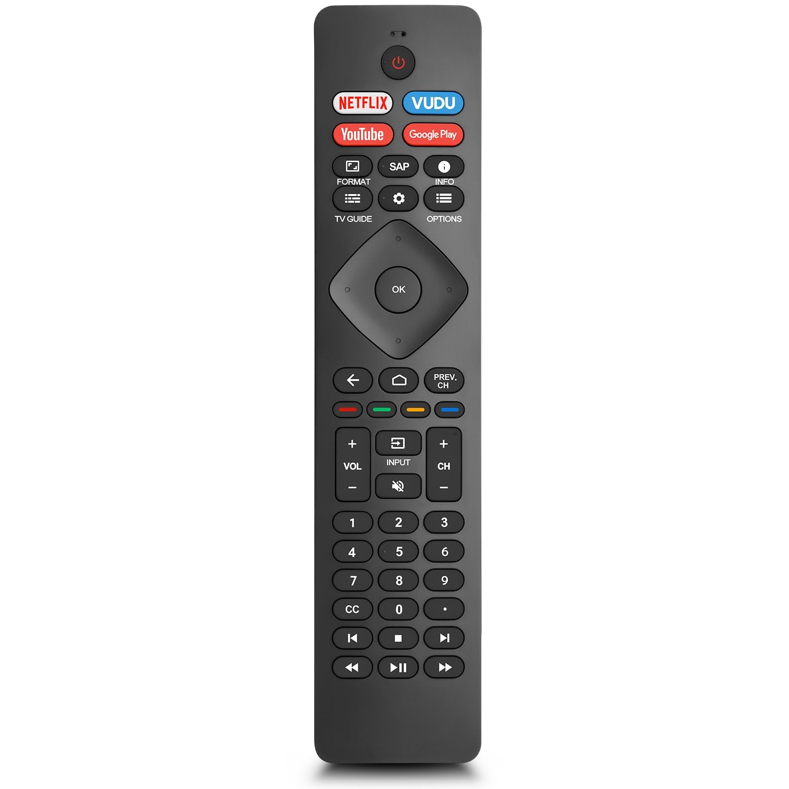 TOPKIND Replacement for Philips Smart TV Remote Control,Universal for Philips 4K UHD Android Smart TVs