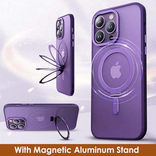 Coque iPhone 15 Plus MagSafe avec support invisible noir antichoc - 3