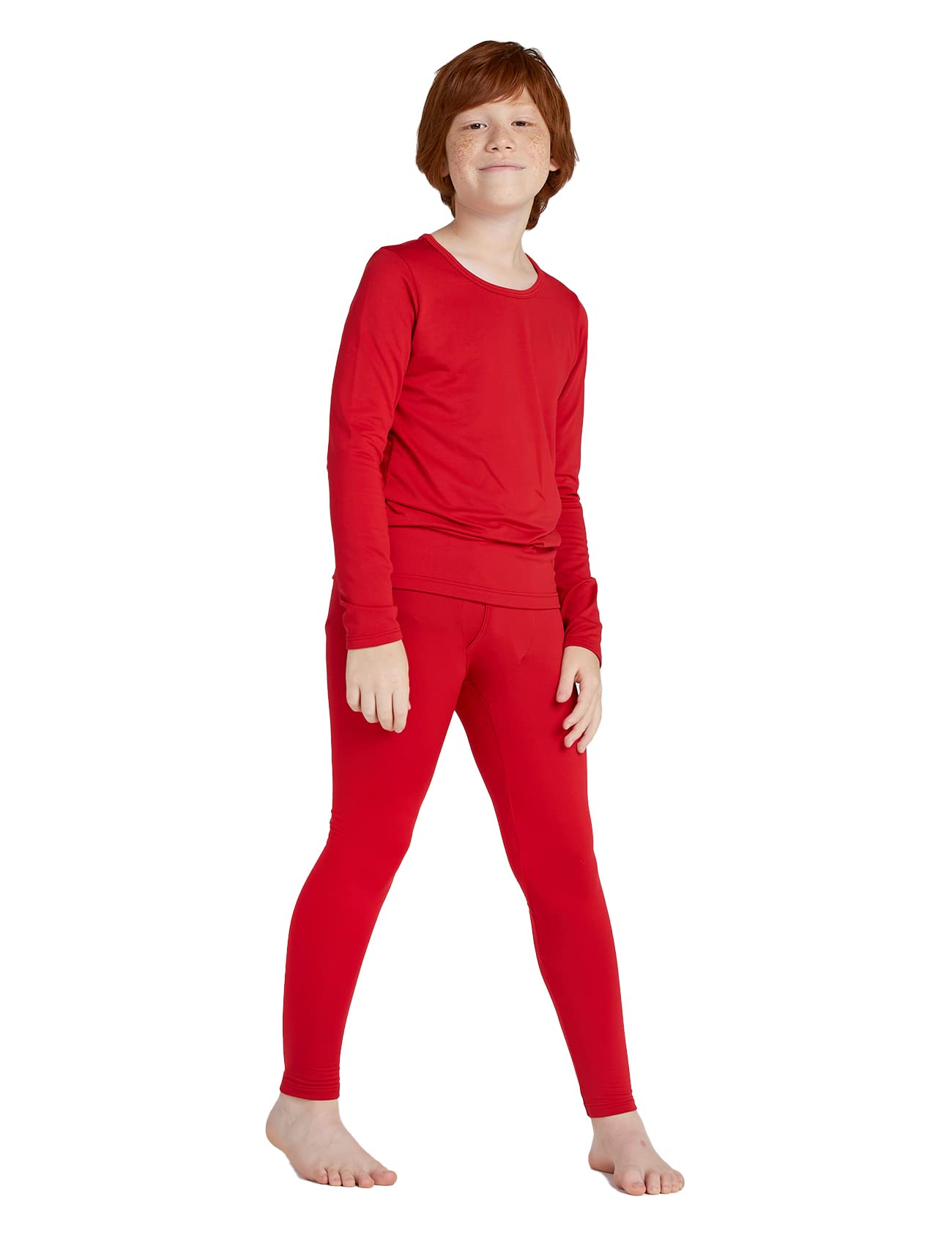 LAPASA Set Termico Intimo Bambino Caldo Leggero Strato Base Maglia a Maniche Lunghe e Pantaloni B03