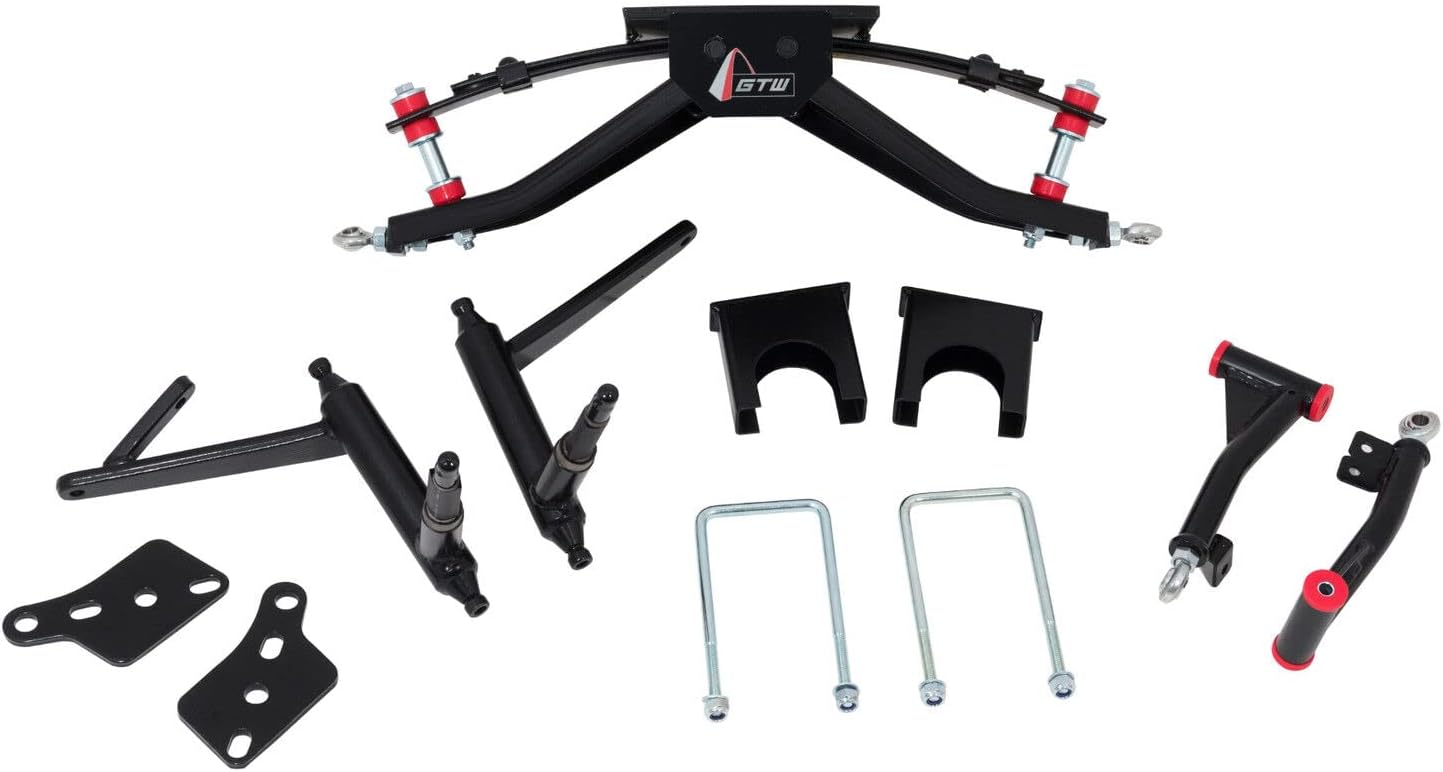 GTW Club Car DS 6 Inch Double A-Arm Golf Cart Lift Kit | Compatible with 2003-Up DS and Villager 2+2 Models with Plastic Dust Covers