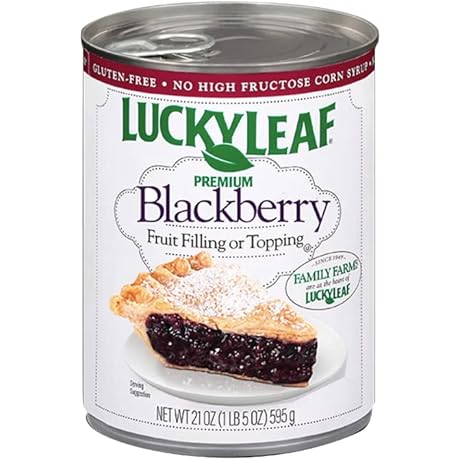 Lucky Leaf Premium Blackberry Pie Filling or Topping 21 oz pack of 4