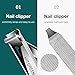 MR.GREEN Multifunctional Nail Clippers Stainless Steel Six Functions Nail Cutter Nail Files Small Knife Scissors (Small)