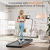 HCOIW Walking Treadmill Pad with Incline - Portable Under Desk Treadmill, Walking Mat Pad with Handle Bar, 2.5HP Low Noise, 2 in 1 Treadmills for Home Office, Remote Control with LED Screen 270LBS
