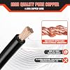Cable 4 Gauge 20Ft Negro + 20Ft Rojo Cobre Puro | Cable de Batería 4 Gauge para Auto, Marino, Solar, Kit Completo con Terminales 4 AWG, Diseño Flexible 4