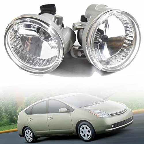 ANTUKO 1 Pair of Clear Lens Fog Lamps Left and Right Side Replacement for Echo Replacement for Highlander Replacement for Prius 2004-2007