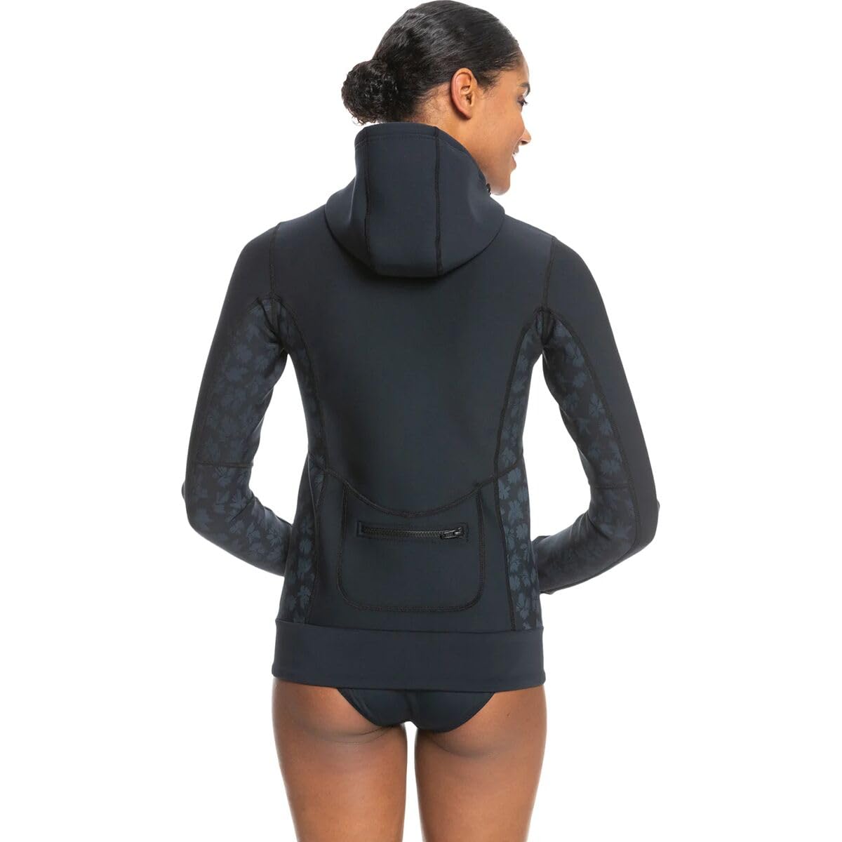 Roxy Womens 1.0mm Swell Series Zip Front Wetsuit Jacket - Black Swell | 6